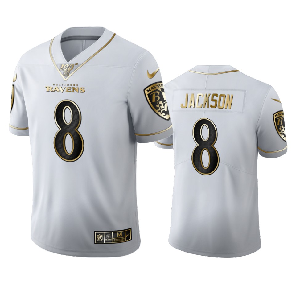 2020 New Men Baltimore Ravens Lamar Jackson white Limited NFL Nike jerseys